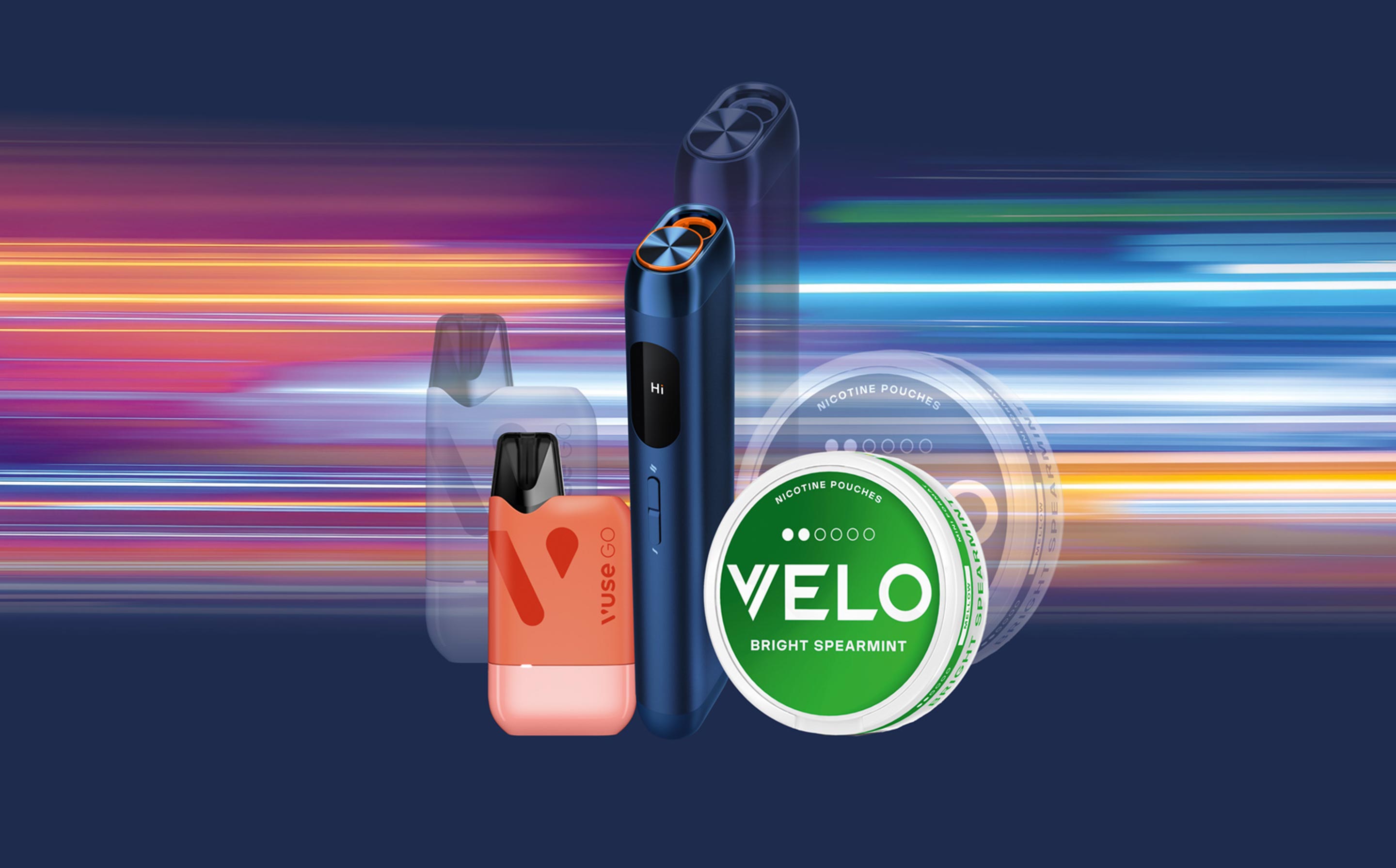 A montage of BAT products against a blurred and colourful background.