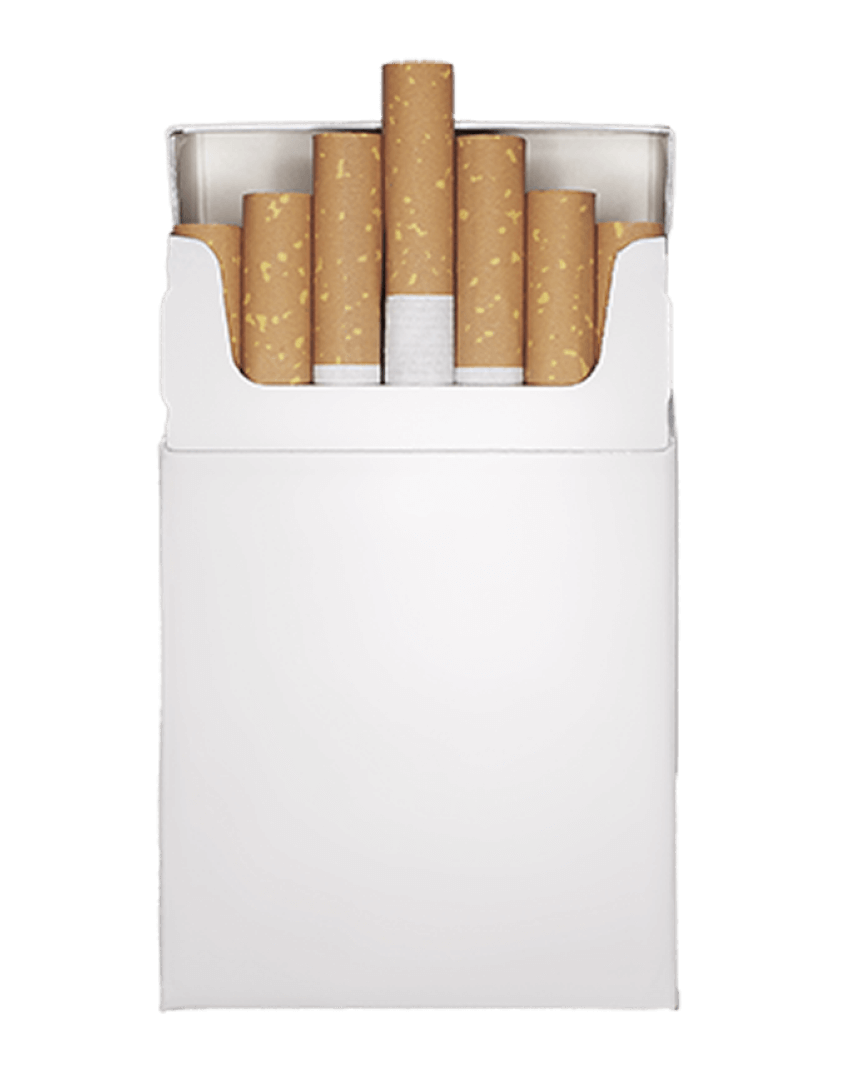 An unbranded packet of cigarettes