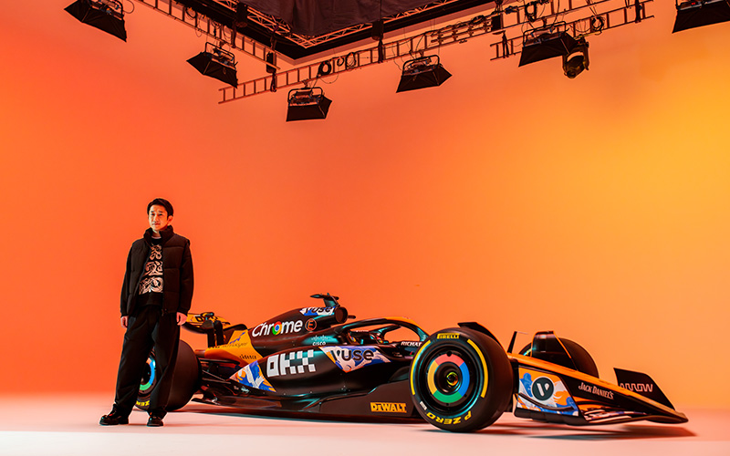 Japanese artist MILTZ with McLaren MCL38