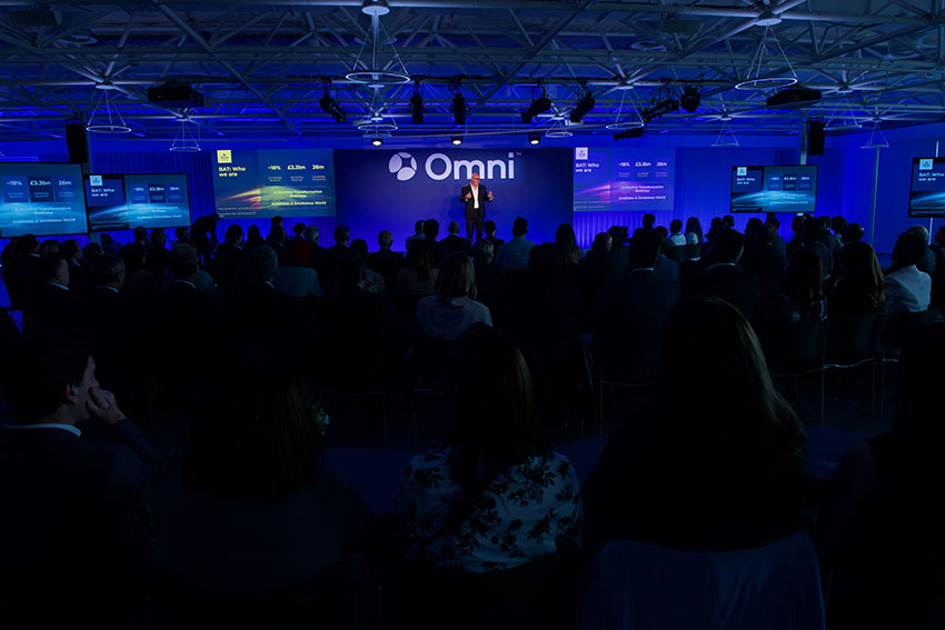 Attendees gathered in London for the launch of the Omni™ at BAT's first ever Transformation Forum.