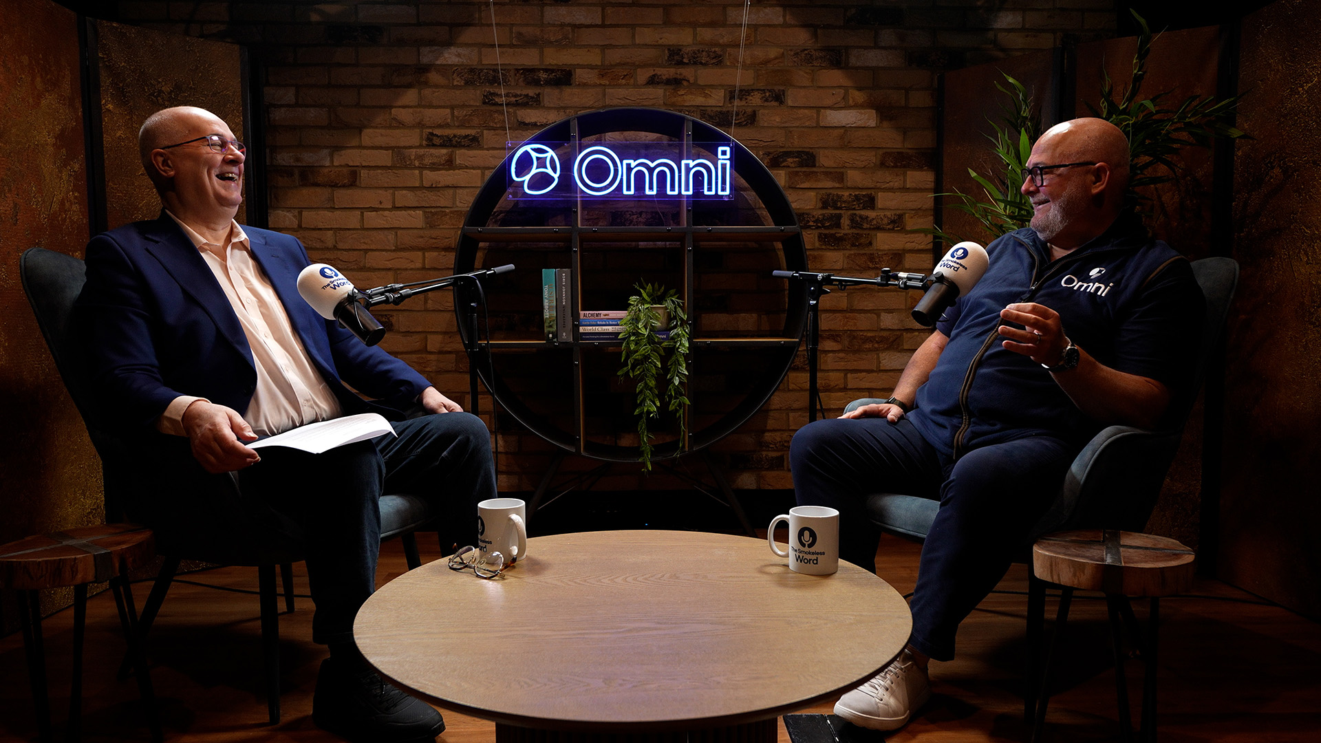 Iain Dale and Kingsley Wheaton in the Smokeless Word studio