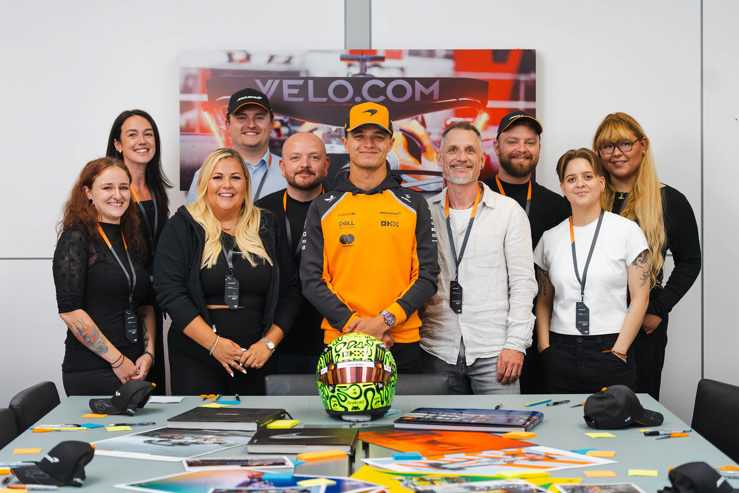 Lando Norris and superfans having a Q&A